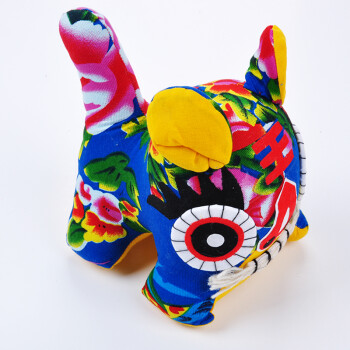 燕云州手工布老虎吉祥物中国传统民间工艺品特色礼品送老外端午节礼物布老虎大号	