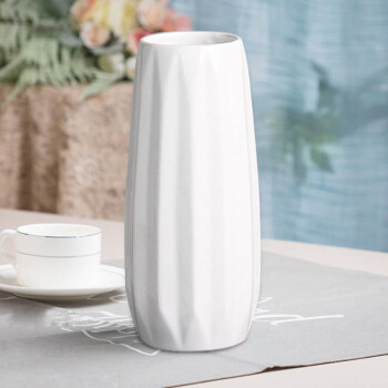 拜杰陶瓷花瓶客厅桌面工艺品花瓶摆件现代茶几装饰摆件花材插花器	